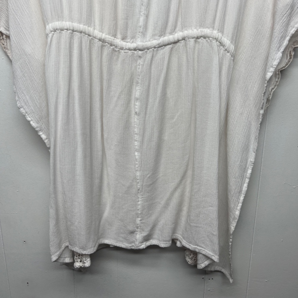 Elan Women's Embroidered Gauzy Bohemian Tunic Top Size Small Oversized Beachy - Picture 11 of 15